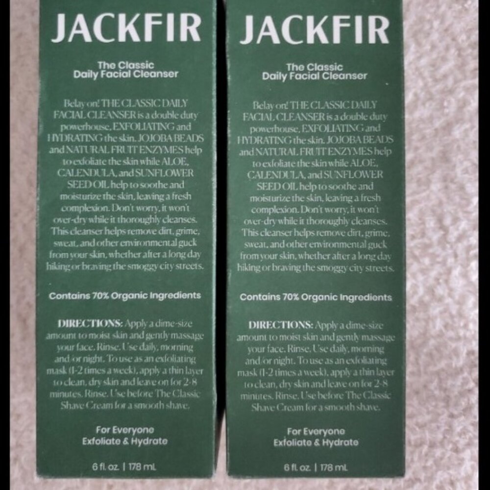 Jackfir The Classic Daily Facial Cleanser 6 fl oz (Set of 2) New